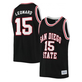Men's San Diego State Aztecs #15 Kawhi Leonard Black Basketball Stitched NCAA Jersey Men's San Diego State Aztecs #15 Kawhi Leonard Black Basketball Stitched NCAA Jersey