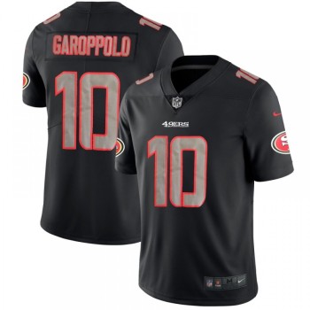Men's San Francisco 49ers #10 Jimmy Garoppolo 2018 Black Impact Limited Stitched NFL Jersey Men's San Francisco 49ers #10 Jimmy Garoppolo 2018 Black Impact Limited Stitched NFL Jersey