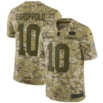 Men's San Francisco 49ers #10 Jimmy Garoppolo 2018 Camo Salute to Service Limited Stitched NFL Jersey Men's San Francisco 49ers #10 Jimmy Garoppolo 2018 Camo Salute to Service Limited Stitched NFL Jersey
