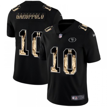 Men's San Francisco 49ers #10 Jimmy Garoppolo 2019 Black Statue Of Liberty Limited Stitched NFL Jersey Men's San Francisco 49ers #10 Jimmy Garoppolo 2019 Black Statue Of Liberty Limited Stitched NFL Jersey