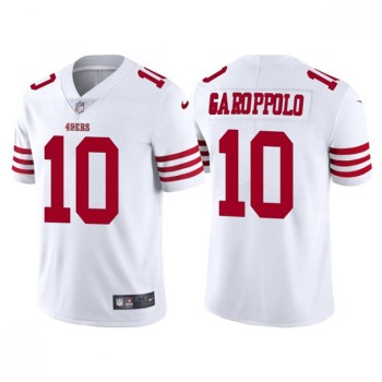 Men's San Francisco 49ers #10 Jimmy Garoppolo 2022 New White Vapor Untouchable Stitched Football Jersey Men's San Francisco 49ers #10 Jimmy Garoppolo 2022 New White Vapor Untouchable Stitched Football Jersey