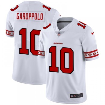 Men's San Francisco 49ers #10 Jimmy Garoppolo White 2019 Team Logo Cool Edition Stitched NFL Jersey Men's San Francisco 49ers #10 Jimmy Garoppolo White 2019 Team Logo Cool Edition Stitched NFL Jersey