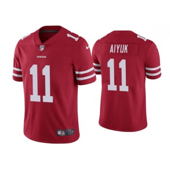 Men's San Francisco 49ers #11 Brandon Aiyuk Red Vapor Untouchable Limited Stitched Jersey Men's San Francisco 49ers #11 Brandon Aiyuk Red Vapor Untouchable Limited Stitched Jersey