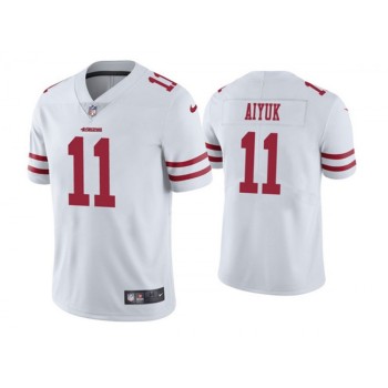 Men's San Francisco 49ers #11 Brandon Aiyuk White Vapor Untouchable Limited Stitched Jersey Men's San Francisco 49ers #11 Brandon Aiyuk White Vapor Untouchable Limited Stitched Jersey