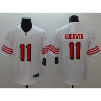 Men's San Francisco 49ers #11 Marquise Goodwin White 2018 Vapor Untouchable Limited Stitched NFL Jersey Men's San Francisco 49ers #11 Marquise Goodwin White 2018 Vapor Untouchable Limited Stitched NFL Jersey