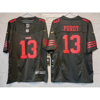 Men's San Francisco 49ers #13 Brock Purdy Black 2023 F.U.S.E. Vapor Untouchable Limited Stitched Football Jersey Men's San Francisco 49ers #13 Brock Purdy Black 2023 F.U.S.E. Vapor Untouchable Limited Stitched Football Jersey