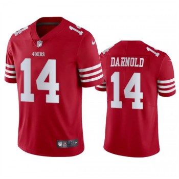 Men's San Francisco 49ers #14 Sam Darnold Red Vapor Untouchable Limited Stitched Football Jersey Men's San Francisco 49ers #14 Sam Darnold Red Vapor Untouchable Limited Stitched Football Jersey