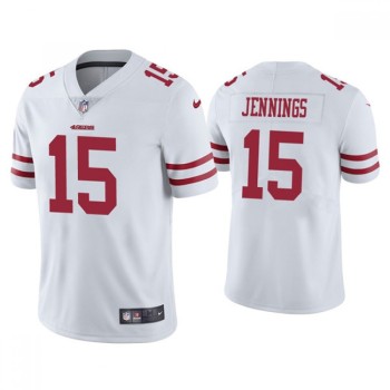 Men's San Francisco 49ers #15 Jauan Jennings 2021 White Vapor Untouchable Limited Stitched Jersey Men's San Francisco 49ers #15 Jauan Jennings 2021 White Vapor Untouchable Limited Stitched Jersey