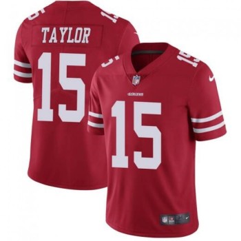 Men's San Francisco 49ers #15 Trent Taylor Red Vapor Untouchable Limited Stitched NFL Jersey Men's San Francisco 49ers #15 Trent Taylor Red Vapor Untouchable Limited Stitched NFL Jersey