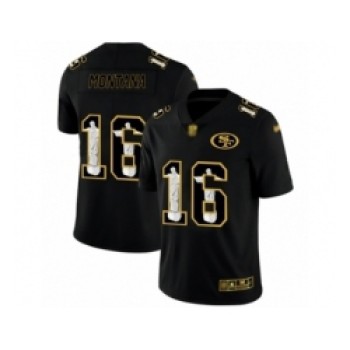 Men's San Francisco 49ers #16 Joe Montana Jesus Black Faith Edition Limited Stitched Jersey Men's San Francisco 49ers #16 Joe Montana Jesus Black Faith Edition Limited Stitched Jersey