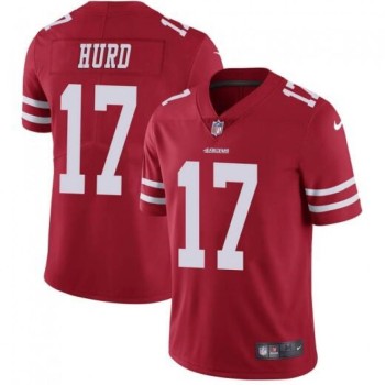 Men's San Francisco 49ers #17 Jalen Hurd Red Vapor Untouchable Limited Stitched NFL Jersey Men's San Francisco 49ers #17 Jalen Hurd Red Vapor Untouchable Limited Stitched NFL Jersey