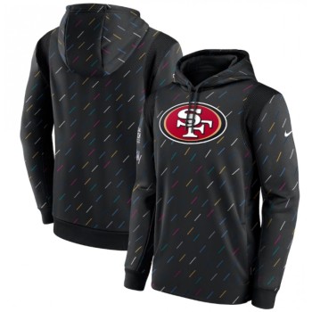 Men's San Francisco 49ers 2021 Charcoal Crucial Catch Therma Pullover Hoodie Men's San Francisco 49ers 2021 Charcoal Crucial Catch Therma Pullover Hoodie