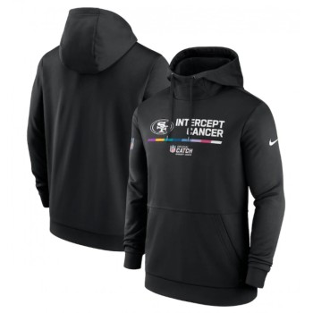 Men's San Francisco 49ers 2022 Black Crucial Catch Therma Performance Pullover Hoodie Men's San Francisco 49ers 2022 Black Crucial Catch Therma Performance Pullover Hoodie
