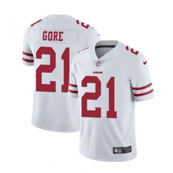 Men's San Francisco 49ers #21 Frank Gore White Vapor Untouchable Limited Stitched Jersey Men's San Francisco 49ers #21 Frank Gore White Vapor Untouchable Limited Stitched Jersey