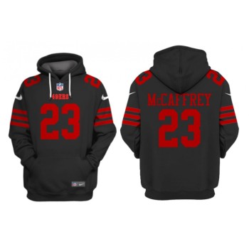 Men's San Francisco 49ers #23 Christian McCaffrey Black Alternate Pullover Hoodie Men's San Francisco 49ers #23 Christian McCaffrey Black Alternate Pullover Hoodie