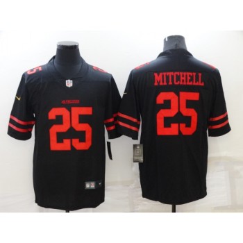 Men's San Francisco 49ers #25 Eli Mitchell Black Vapor Untouchable Limited Stitched Jersey Men's San Francisco 49ers #25 Eli Mitchell Black Vapor Untouchable Limited Stitched Jersey