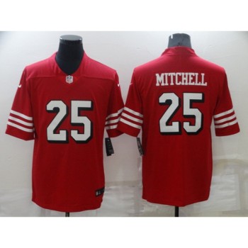 Men's San Francisco 49ers #25 Eli Mitchell Red Vapor Untouchable Limited Stitched Jersey Men's San Francisco 49ers #25 Eli Mitchell Red Vapor Untouchable Limited Stitched Jersey