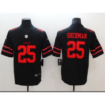 Men's San Francisco 49ers #25 Richard Sherman Black Vapor Untouchable Limited Stitched NFL Jersey Men's San Francisco 49ers #25 Richard Sherman Black Vapor Untouchable Limited Stitched NFL Jersey