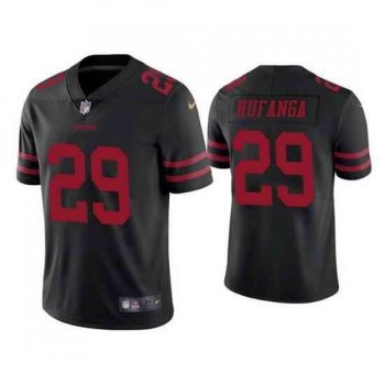 Men's San Francisco 49ers #29 Talanoa Hufanga Black Vapor Untouchable Stitched Jersey Men's San Francisco 49ers #29 Talanoa Hufanga Black Vapor Untouchable Stitched Jersey