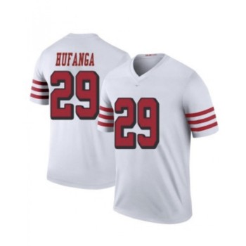 Men's San Francisco 49ers #29 Talanoa Hufanga White Stitched Football Jersey Men's San Francisco 49ers #29 Talanoa Hufanga White Stitched Football Jersey