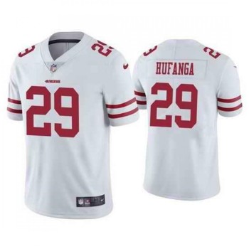 Men's San Francisco 49ers #29 Talanoa Hufanga White Vapor Untouchable Stitched Jersey Men's San Francisco 49ers #29 Talanoa Hufanga White Vapor Untouchable Stitched Jersey