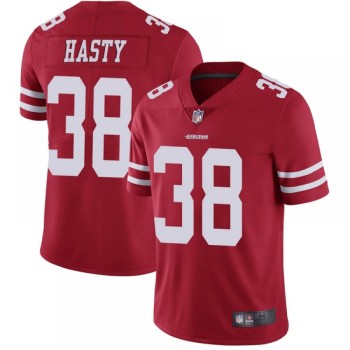 Men's San Francisco 49ers #38 JaMycal Hasty Red Vapor Untouchable Limited Stitched Jersey Men's San Francisco 49ers #38 JaMycal Hasty Red Vapor Untouchable Limited Stitched Jersey
