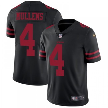 Men's San Francisco 49ers #4 Nick Mullens Black Vapor Untouchable Limited Stitched NFL Jersey Men's San Francisco 49ers #4 Nick Mullens Black Vapor Untouchable Limited Stitched NFL Jersey