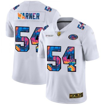Men's San Francisco 49ers #54 Fred Warner 2020 White Crucial Catch Limited Stitched Jersey Men's San Francisco 49ers #54 Fred Warner 2020 White Crucial Catch Limited Stitched Jersey