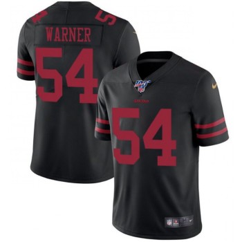 Men's San Francisco 49ers #54 Fred Warner Black 2019 100th Season Vapor Untouchable Limited Stitched NFL Jersey Men's San Francisco 49ers #54 Fred Warner Black 2019 100th Season Vapor Untouchable Limited Stitched NFL Jersey