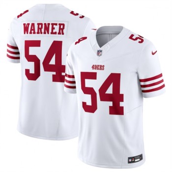 Men's San Francisco 49ers #54 Fred Warner White 2023 F.U.S.E. Vapor Untouchable Limited Stitched Football Jersey Men's San Francisco 49ers #54 Fred Warner White 2023 F.U.S.E. Vapor Untouchable Limited Stitched Football Jersey