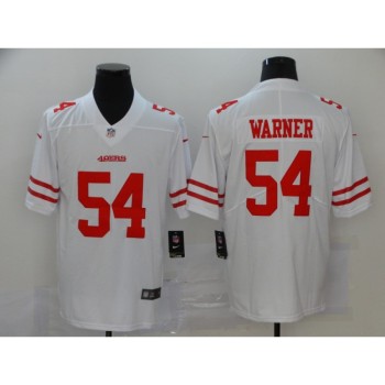 Men's San Francisco 49ers #54 Fred Warner White Vapor Untouchable Limited Stitched Jersey Men's San Francisco 49ers #54 Fred Warner White Vapor Untouchable Limited Stitched Jersey