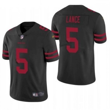 Men's San Francisco 49ers #5 Trey Lance Black Vapor Untouchable Limited Stitched Jersey Men's San Francisco 49ers #5 Trey Lance Black Vapor Untouchable Limited Stitched Jersey