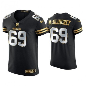 Men's San Francisco 49ers #69 Mike McGlinchey Black Golden Edition Stitched Football Jersey Men's San Francisco 49ers #69 Mike McGlinchey Black Golden Edition Stitched Football Jersey