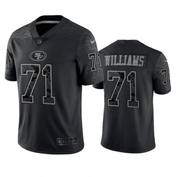 Men's San Francisco 49ers #71 Trent Williams Black Reflective Limited Stitched Football Jersey Men's San Francisco 49ers #71 Trent Williams Black Reflective Limited Stitched Football Jersey