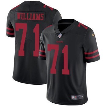 Men's San Francisco 49ers #71 Trent Williams Black Vapor Untouchable Limited Stitched Football Jersey Men's San Francisco 49ers #71 Trent Williams Black Vapor Untouchable Limited Stitched Football Jersey