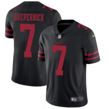 Men's San Francisco 49ers #7 Colin Kaepernick Black 2018 Vapor Untouchable Limited NFL Stitched Jersey Men's San Francisco 49ers #7 Colin Kaepernick Black 2018 Vapor Untouchable Limited NFL Stitched Jersey