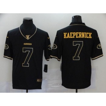 Men's San Francisco 49ers #7 Colin Kaepernick Black Golden Edition Stitched Jersey Men's San Francisco 49ers #7 Colin Kaepernick Black Golden Edition Stitched Jersey