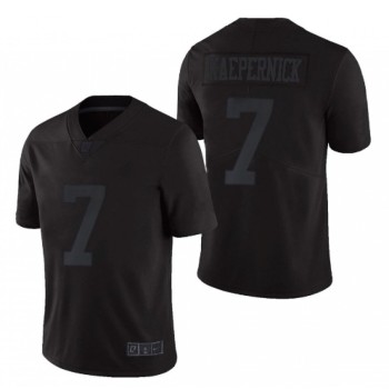 Men's San Francisco 49ers #7 Colin Kaepernick Black monochromatic Icon Limited Stitched Jersey Men's San Francisco 49ers #7 Colin Kaepernick Black monochromatic Icon Limited Stitched Jersey