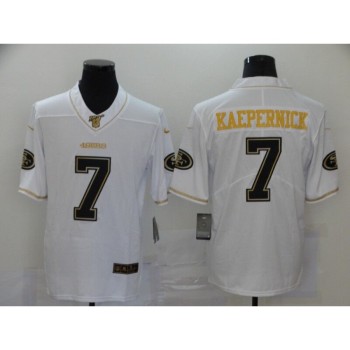 Men's San Francisco 49ers #7 Colin Kaepernick White Golden Edition Stitched Jersey Men's San Francisco 49ers #7 Colin Kaepernick White Golden Edition Stitched Jersey
