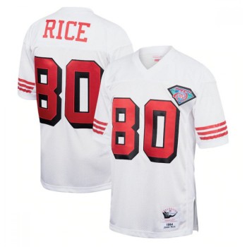 Men's San Francisco 49ers #80 Jerry Rice 1994 White Stitched Jersey Men's San Francisco 49ers #80 Jerry Rice 1994 White Stitched Jersey