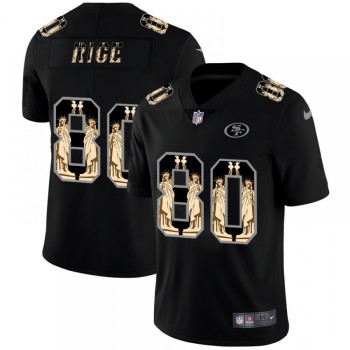 Men's San Francisco 49ers #80 Jerry Rice 2019 Black Statue Of Liberty Limited Stitched NFL Jersey Men's San Francisco 49ers #80 Jerry Rice 2019 Black Statue Of Liberty Limited Stitched NFL Jersey