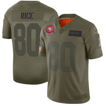 Men's San Francisco 49ers #80 Jerry Rice 2019 Camo Salute To Service Limited Stitched NFL Jersey Men's San Francisco 49ers #80 Jerry Rice 2019 Camo Salute To Service Limited Stitched NFL Jersey