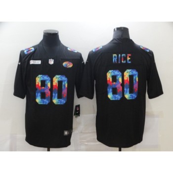Men's San Francisco 49ers #80 Jerry Rice 2020 Black Crucial Catch Limited Stitched Jersey Men's San Francisco 49ers #80 Jerry Rice 2020 Black Crucial Catch Limited Stitched Jersey