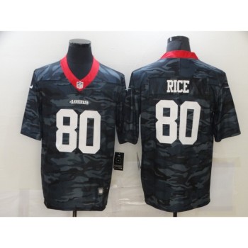 Men's San Francisco 49ers #80 Jerry Rice Camo Salute To Service Limited Stitched Jersey Men's San Francisco 49ers #80 Jerry Rice Camo Salute To Service Limited Stitched Jersey