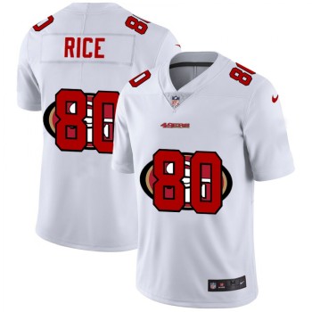 Men's San Francisco 49ers #80 Jerry Rice White Shadow Logo Limited Stitched Jersey Men's San Francisco 49ers #80 Jerry Rice White Shadow Logo Limited Stitched Jersey