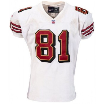 Men's San Francisco 49ers #81 Terrell Owens 1997-98 White Stitched Jersey Men's San Francisco 49ers #81 Terrell Owens 1997-98 White Stitched Jersey