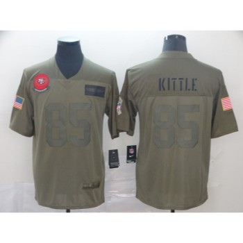 Men's San Francisco 49ers #85 George Kittle 2019 Camo Salute To Service Limited Stitched NFL Jersey Men's San Francisco 49ers #85 George Kittle 2019 Camo Salute To Service Limited Stitched NFL Jersey