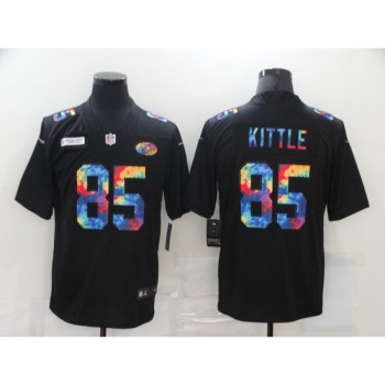 Men's San Francisco 49ers #85 George Kittle 2020 Crucial Catch Limited Stitched Jersey Men's San Francisco 49ers #85 George Kittle 2020 Crucial Catch Limited Stitched Jersey