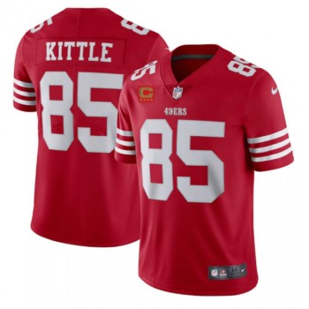 Men's San Francisco 49ers #85 George Kittle 2022 Red With 1-star C Patch Vapor Untouchable Limited Stitched Football Jersey Men's San Francisco 49ers #85 George Kittle 2022 Red With 1-star C Patch Vapor Untouchable Limited Stitched Football Jersey