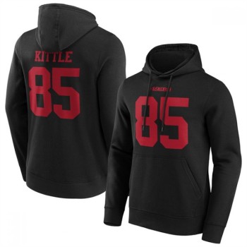 Men's San Francisco 49ers #85 George Kittle Black Hoodie Men's San Francisco 49ers #85 George Kittle Black Hoodie